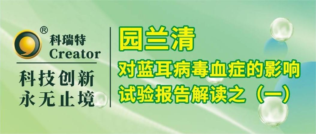 養(yǎng)殖技術(shù) | 園蘭清對藍耳病毒血癥的影響-試驗報告解讀之一